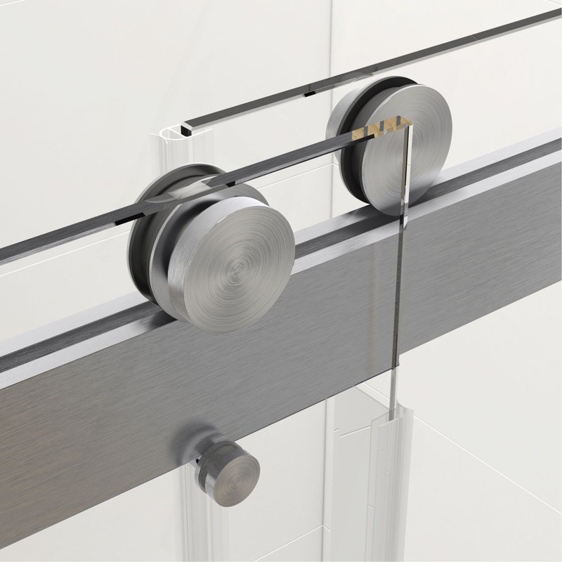 Porte de baignoire coulissante double sans cadre l 56-60 po x H 62 po, porte de douche bypass à fermeture douce