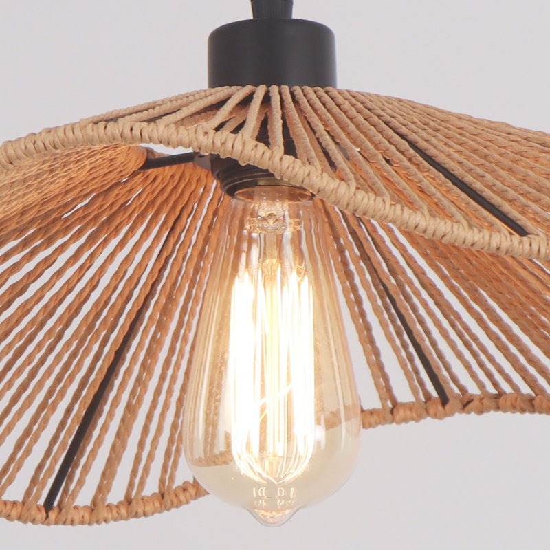 Luminaire suspendu en rotin 3 lumières