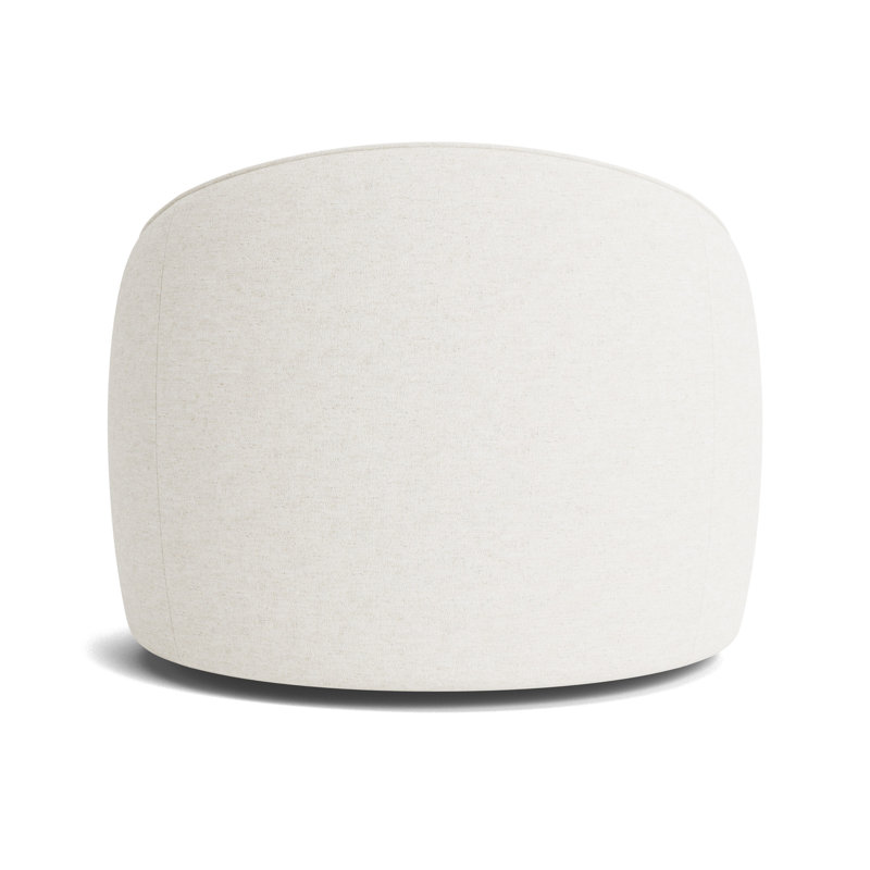 Giselle Full Swivel Chair, Textured Slub Weave - Linen
