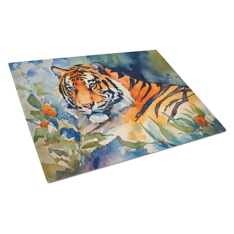 Tiger Glass Cutting Board Large