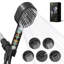 Pomme de douche à main à 5 jets filtrés à haute pression avec support et boyau de douche de 59 pouces, noir mat-128929310