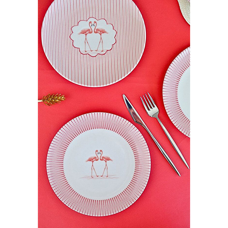 Ensemble d'assiettes à dessert de qualité supérieure (4 pièces), 7,9 po x 7,9 po x 0,8 po | 100% en porcelaine, va au lave-vaisselle et au micro-ondes | Conception élégante pour servir des desserts, des apéritifs et des collations, parfaite pour les fêtes et l'utilisation quotidienne