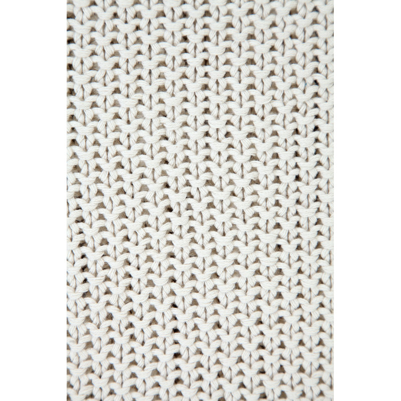 Knitted Throw Blanket, Oatmeal