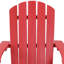 Chaise Adirondack en PEHD résistant aux intempéries avec porte-gobelet - Rouge / Blanc-312072129