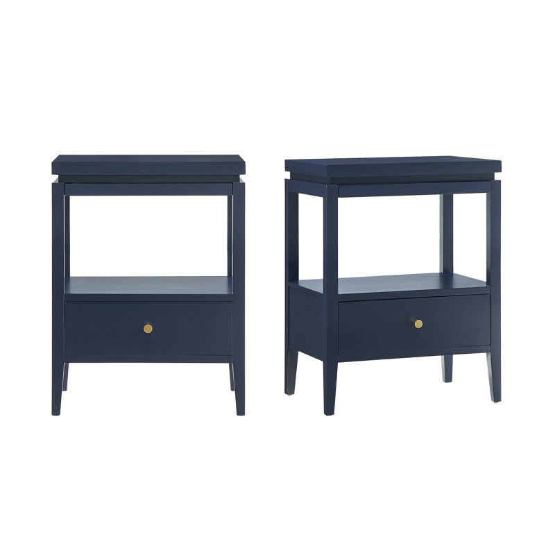 Lovell 1-Drawer Nightstand - Set Of 2, Blue