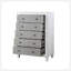 Commode Katia gris rustique et blanc vieilli