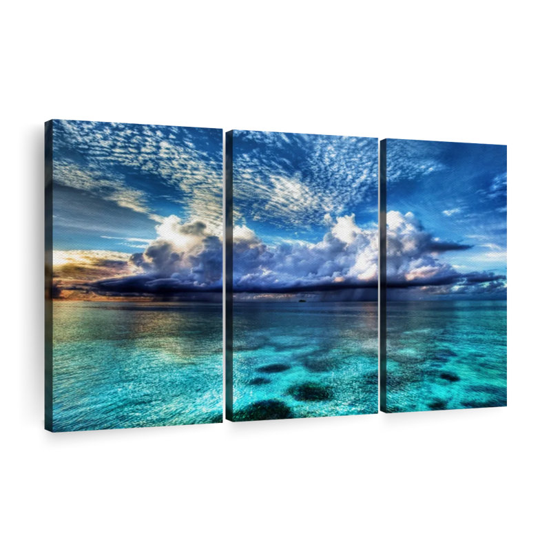 3 pièces Cozumel avec vue sur l'océan, H 45 po x l 28 po x P 1,25 po