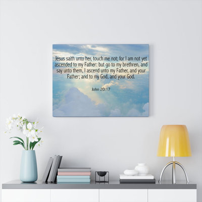 Touch Me Not John 20:17 - Wrapped Canvas Print