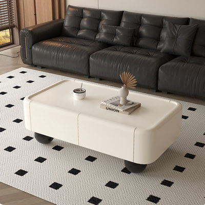 Grande table basse d'angle sécurisée