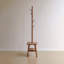 Tabouret à chaussures en bois massif naturel avec porte-tissu