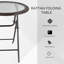 Snelson Round Glass Outdoor Coffee Table - 68 cm W 68 cm D