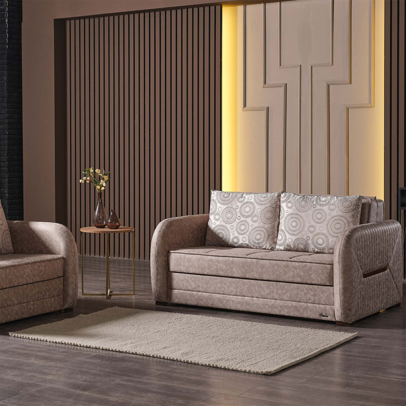 Causeuse convertible avec rangement Primenest Flyte Collection, Beige