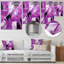 Tachisme Purple Cubism Brush 4 - Tachisme Metal Wall Art-358903380