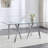 71-Inch Tempered Glass Dining Table With Sturdy Metal Legs-1283795725