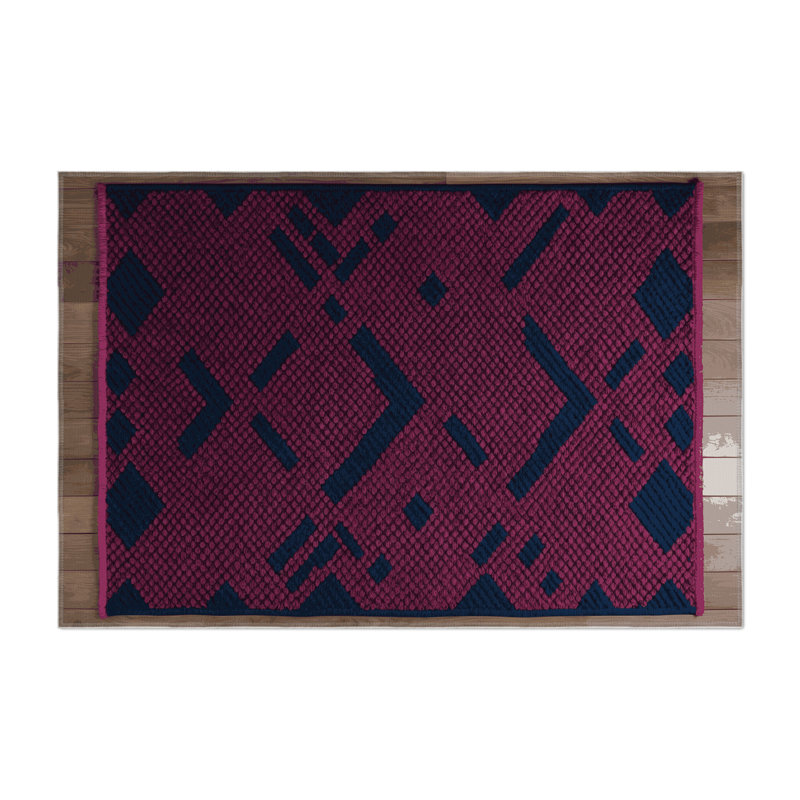 Tapis mauve intérieur et extérieur Trellis, Rectangle 9 pi x 12 pi