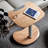 Minimalist Small Oak Mobile Height-Adjustable Desk