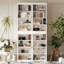 Armoire de rangement modulaire à 4 portes en verre trempé empilable