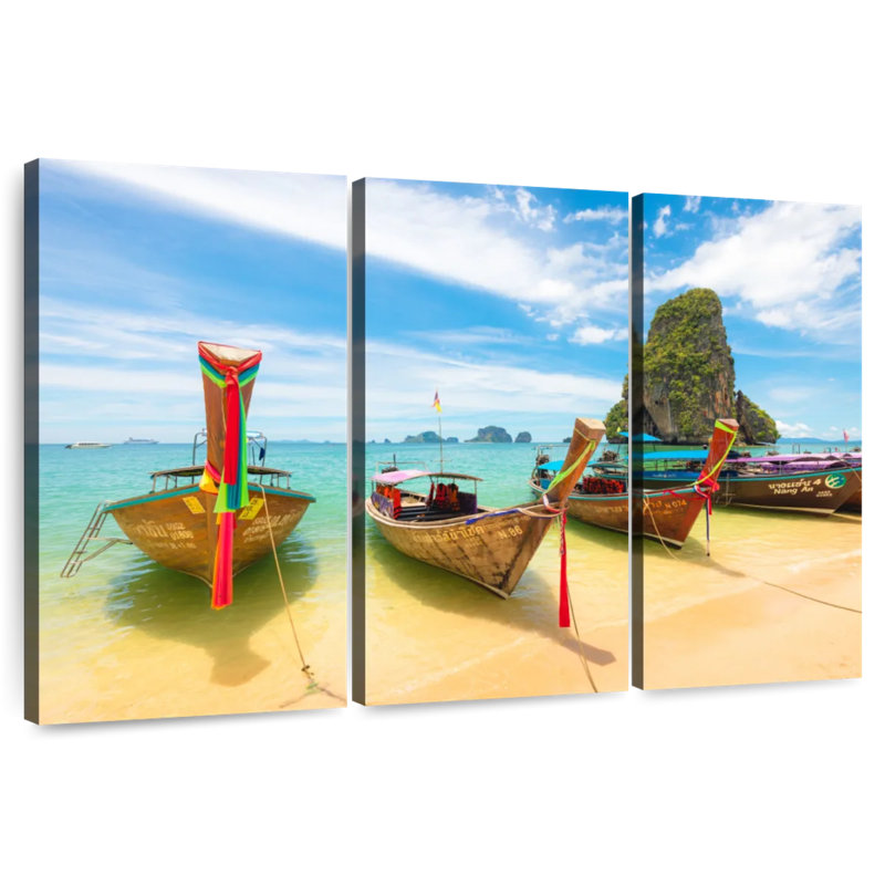 Gillard Thailand Long Tail Boats, 24" H x 38" W