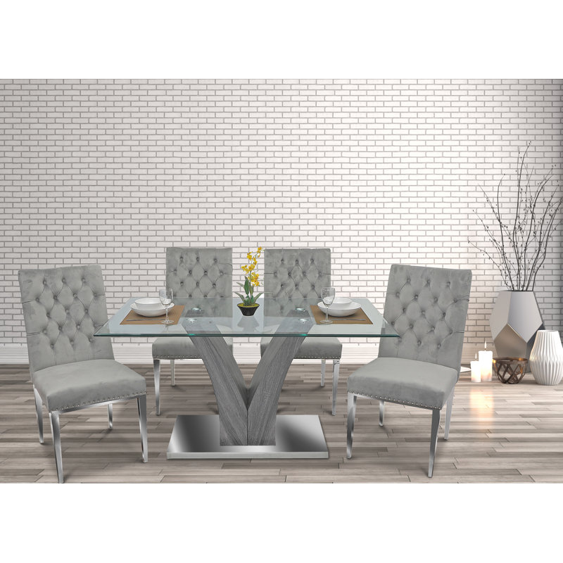 Ensemble repas pour 4 personnes Crume, Gris