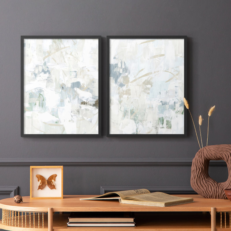 Impasto Poem III - reproduction encadrée de qualité supérieure - prête à être accrochée - aucun clou requis - aucun clou requis