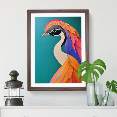 Bold Peacock No.6 - Single Picture Frame Print
