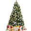 Arbre de Noël blanc / vert pin floqué / givré / cachemire réaliste avec lumières DEL-388132493