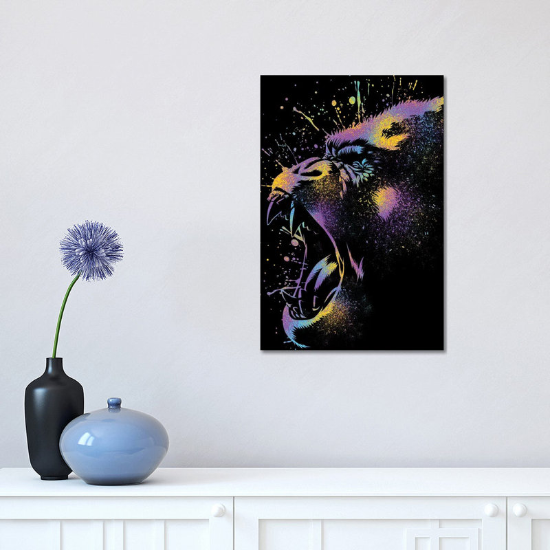 Gorilla Colourful 1 Piece Wrapped Canvas Painting, 30.48 cm H x 45.72 cm W
