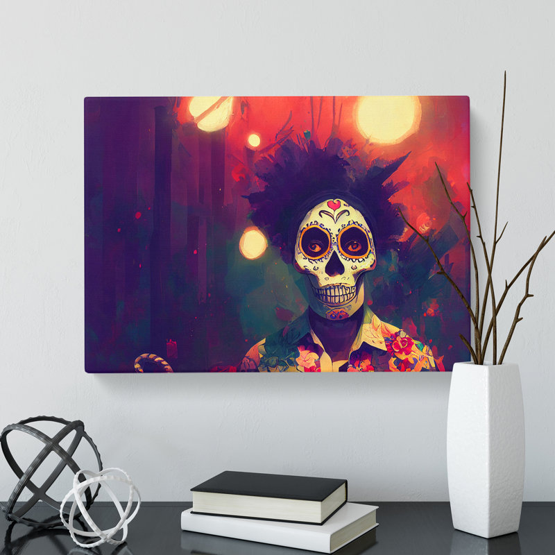 Day Of The Dead Man - Wrapped Canvas, 35cm H x 50cm W x 3cm D
