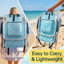 Chaise de plage inclinable en aluminium 15 po H 5 po avec sac isotherme et porte-gobelet-1152632172