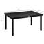 6 tables de patio, rectangulaires, pieds en aluminium, noir imperméable, pour le jardin Tempting Time