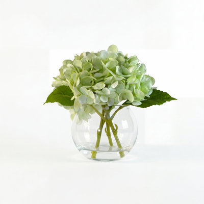 Real Touch Hydrangea Artificial Flowers With Vase