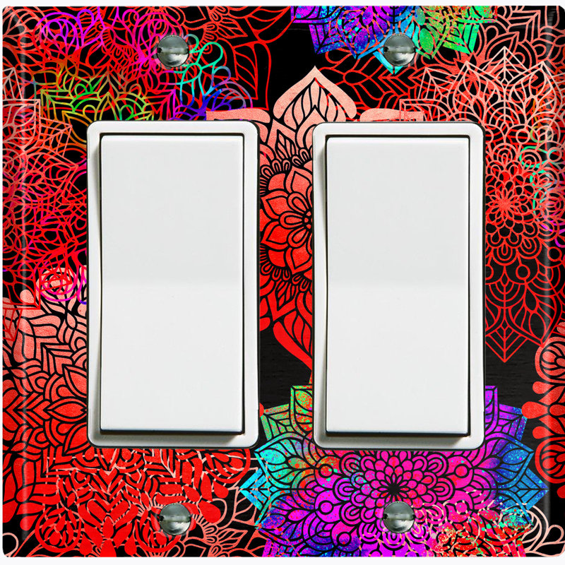 Plaque murale interrupteur à bascule Mandala