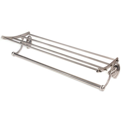 Classic Traditional 2 Piece Metal Bracket Shelf with Towel Bar