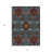 3' X 5' Denim Blue Brick Red And Brown Oriental Washable Indoor Outdoor Area Rug