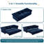 Canapé-lit gigogne convertible 3-en-1 de 89 po de largeur avec repose-pieds en velours capitonné 3 places (canapé / méridienne / lit)-2143129177