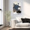 Pourquoi s'installer - art abstrait noir, bleu et gris