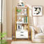 Bibliothèque 2PCS avec 2 tiroirs de rangement Dispositifs anti-basculement à structure métallique robuste-2126213540