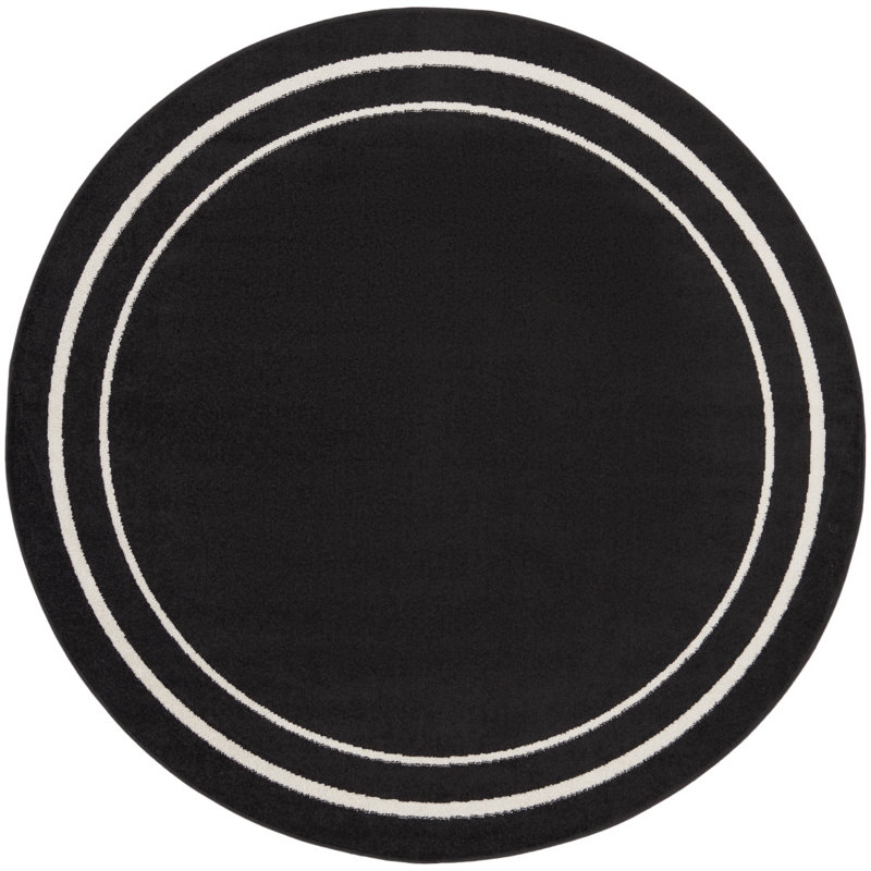 Tapis intérieur / extérieur en chenille tissé à la machine Aubreanna, Rond 4 pi