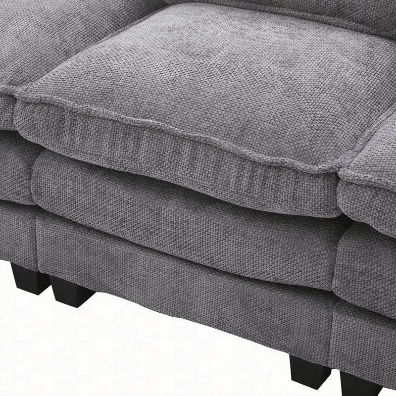 Canapés modulaires rembourrés et confortables, Gris clair