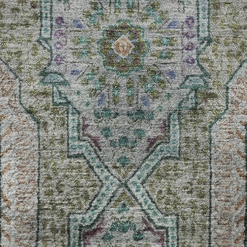 Premium Machine Washable Mayfield AMF1923 Panels Rug, Rectangle 3' x 5'