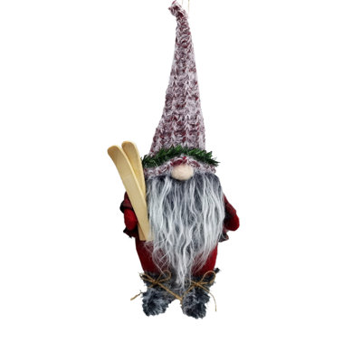 13.5'' Handmade Plaid Fabric Shatterproof Hanging Figurine Ornament