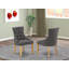 Chaises de salle à manger Friona Parson - Ensemble de 2 chaises capitonnées en tissu Gotham-556177876-556177877