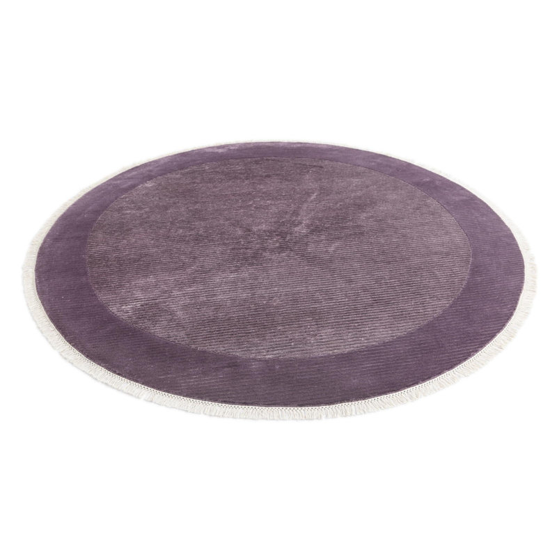 Tapis rond rond mauve