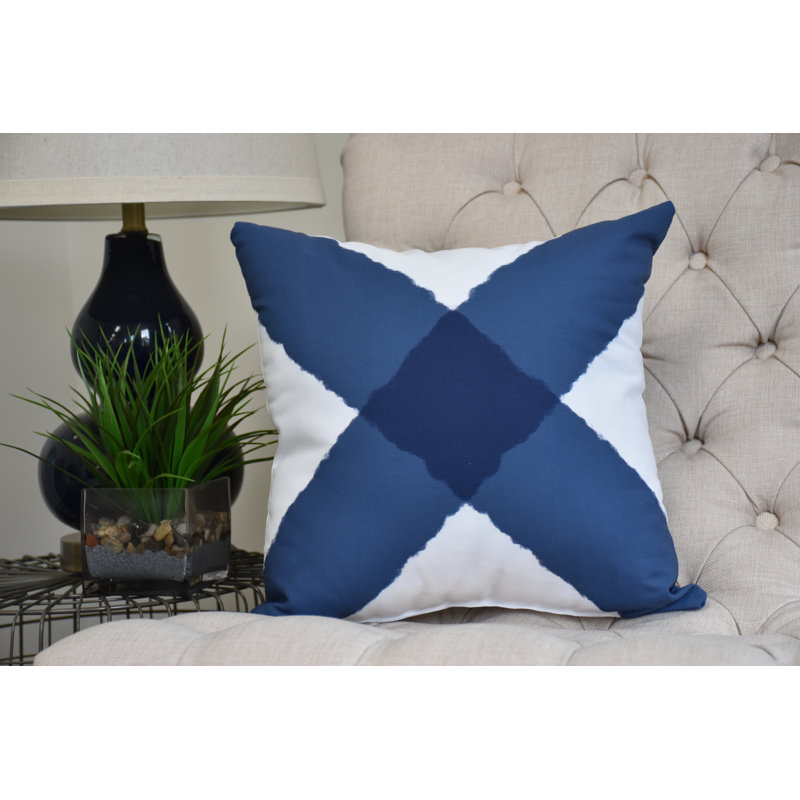 Housse et insert de coussin carré Nantucket, Bleu marine, 18 po x 18 po