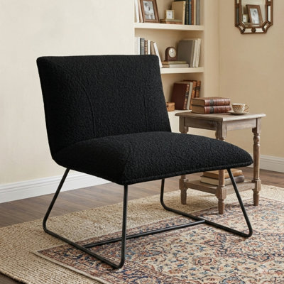 Chaises d'appoint rembourrées en velours Teddy