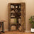 71.8'' Farmhouse Corner Bookcase, 5 - Tier Tall Bookcase, L-Shaped Corner Shelf-429540397