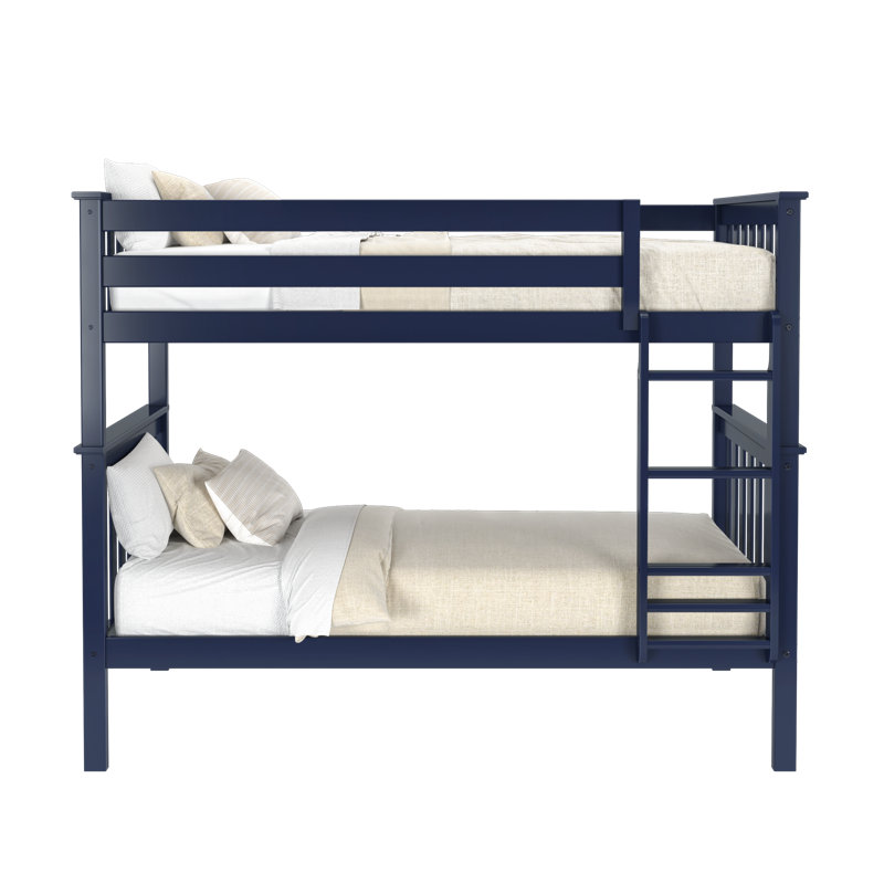 Joleen Kids Twin Over Twin Bunk Bed, Blue