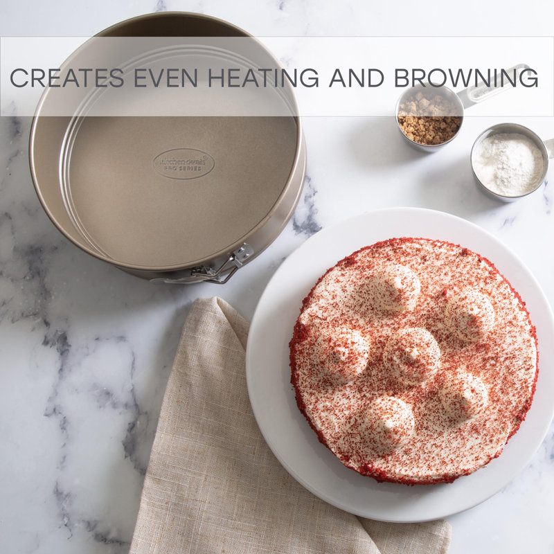 9.5'' Gold Non-Stick Steel Round Springform Pan