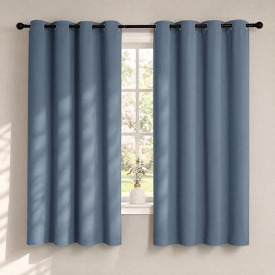 Rideaux obscurcissants pour chambre à coucher à triple tissage en microfibre à œillets avec panneaux isolants unis et rideaux pour salon