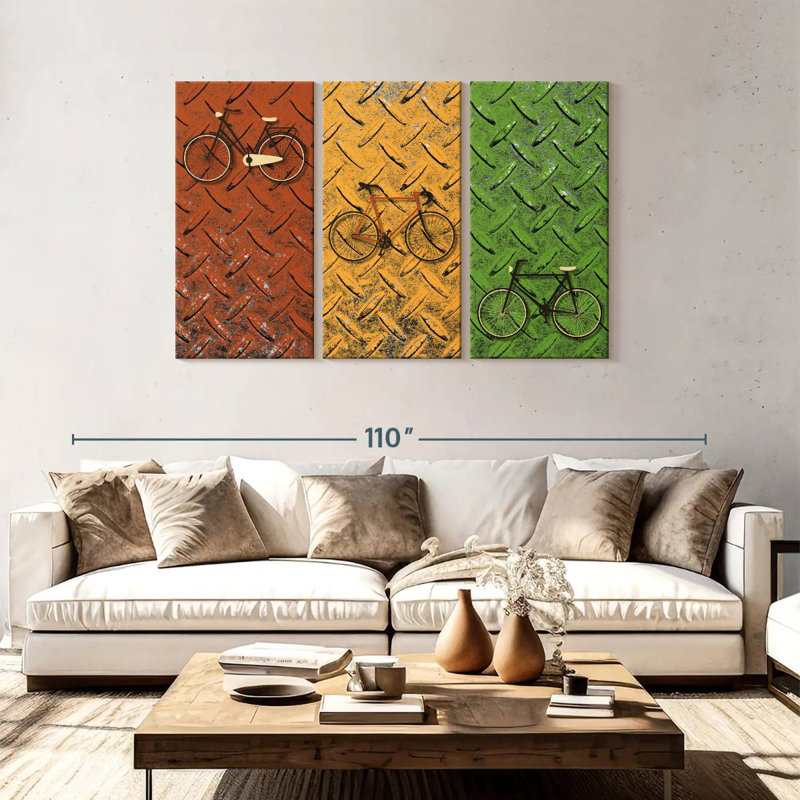 Mehar Bicycle Set, 48" H x 74" W
